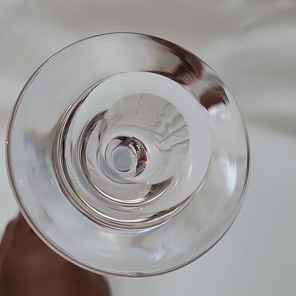 Vintage Kosta Boda Fanfare Crystal Candle Stick Holder 11" Tall Long Stem Signed - Picture 2 of 4